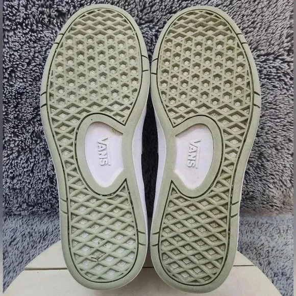 VANS Lowland CC ComfyCush Low White Green Unisex Men 8.5 Women 10 - Picture 8 of 9